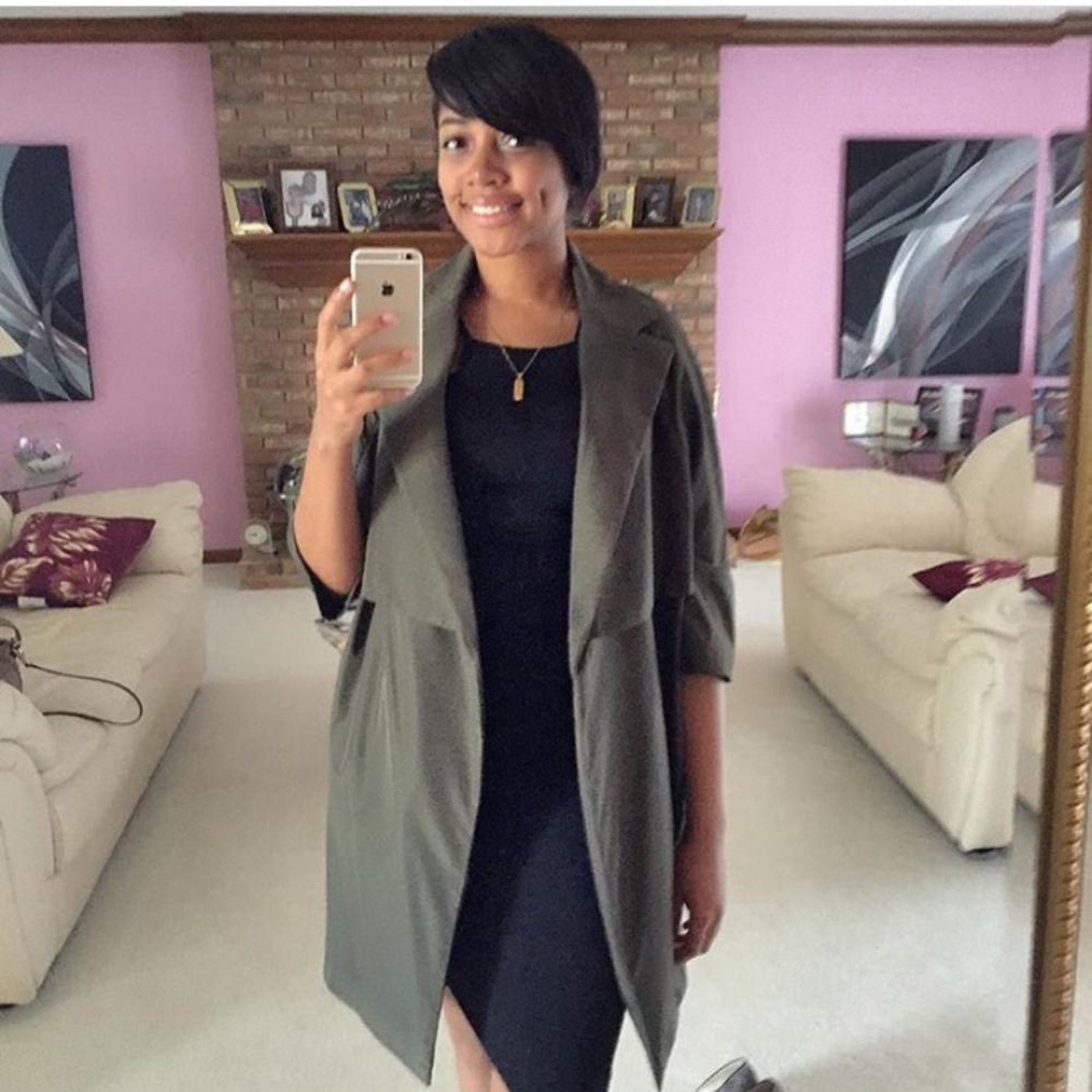 Olive Green Trench Jacket